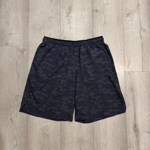 Asics dark camo athletic shorts gym running activewear men's medium